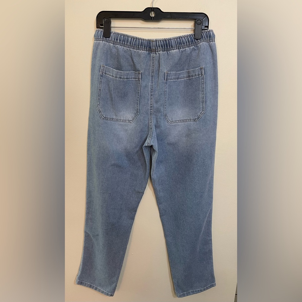 Berkley Jensen Women’s Joggers Denim High Rise Relaxed Pull On Pant Sz Medium - Picture 13 of 17
